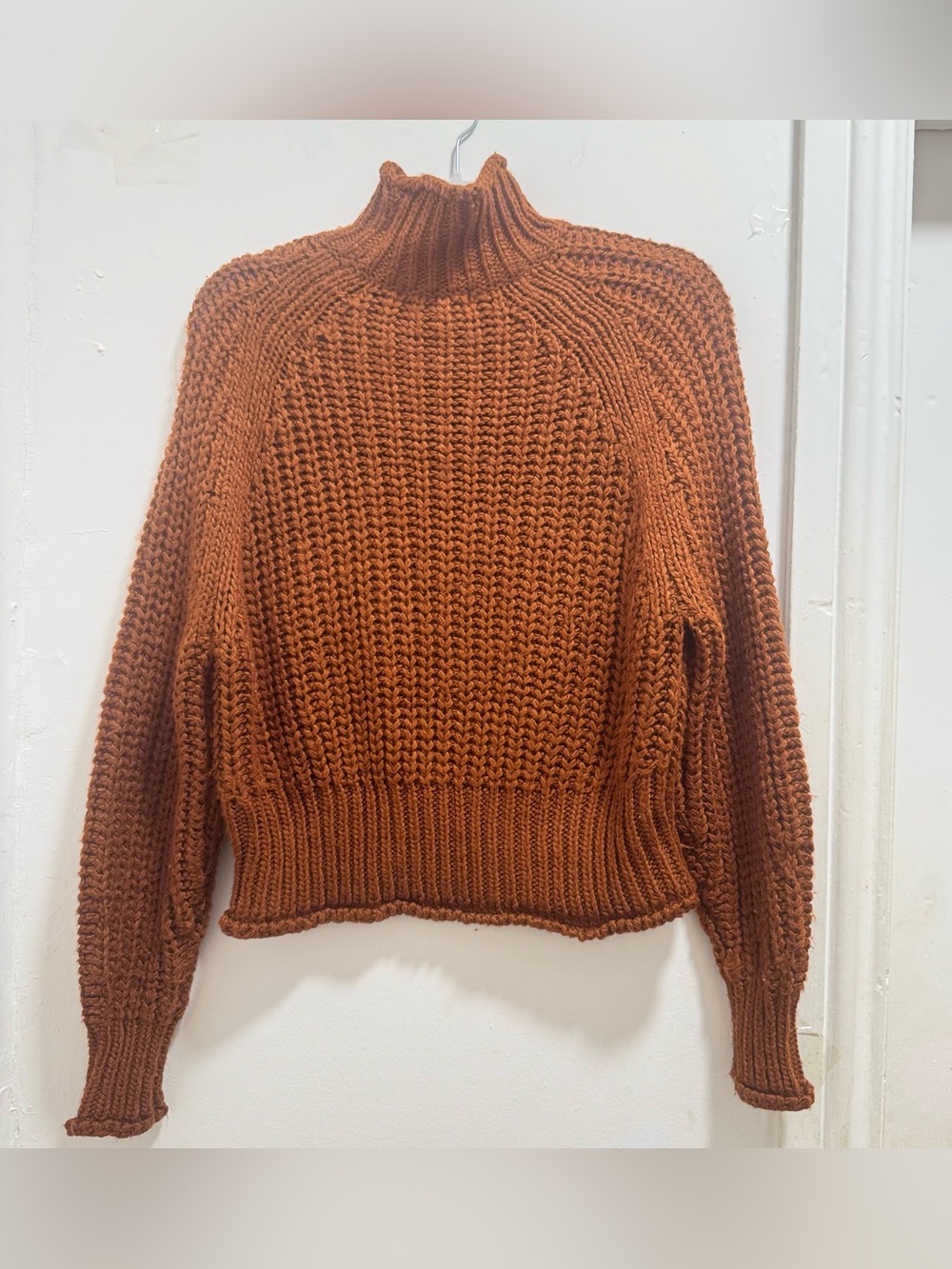 H&M Ribbed Chunky Turtleneck Sweater - Camel Brown - Picture 9 of 12